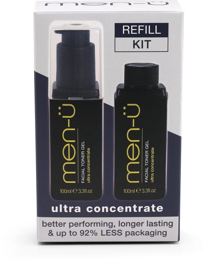 men-ü Matt 'Skin Refresh' Gel Kit Original Pompfles en Refill ( 2 x 100ml )