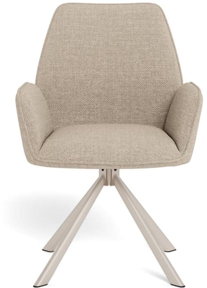 Eetkamerstoel Lorin Met Armleuning Basel Beige Set van 2 - Giga Living