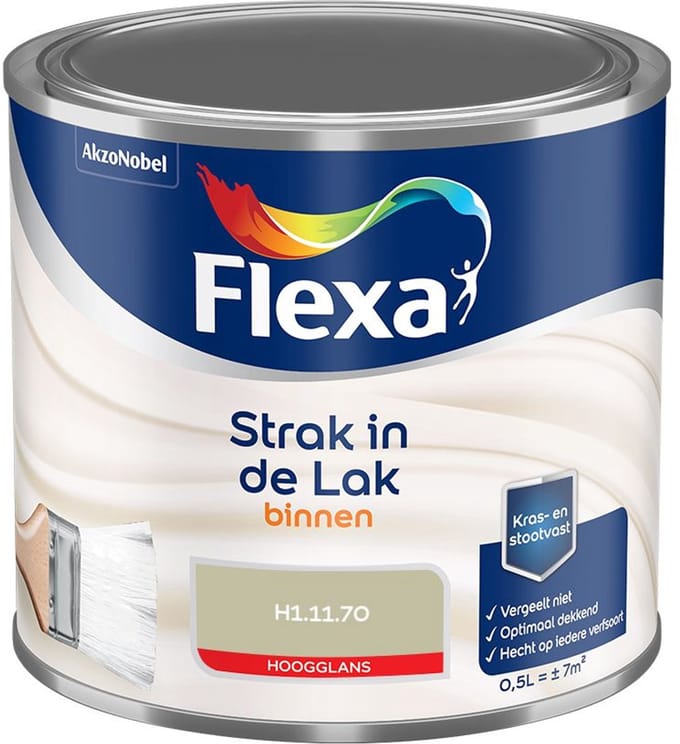 Flexa - Strak In De Lak Binnenlak Hoogglans - H1.11.70 - Mengverf - 500 Ml