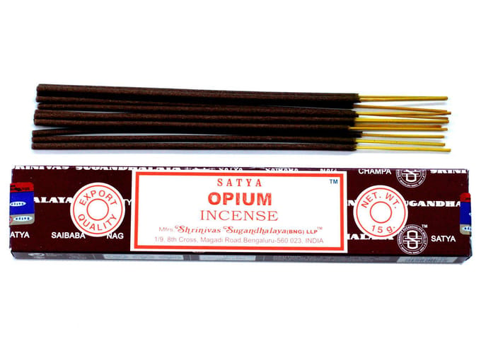 Satya - opium - wierook - wierookstokjes - grote doos van 12 x 15 gram