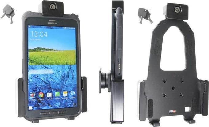Samsung Galaxy Tab Active Passieve houder. Met slot en sleutel