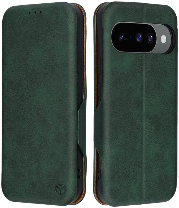 Hoesje geschikt voor Google Pixel 10 / 10 Pro - Techsuit Safe+ Book Wallet Case - Donkergroen