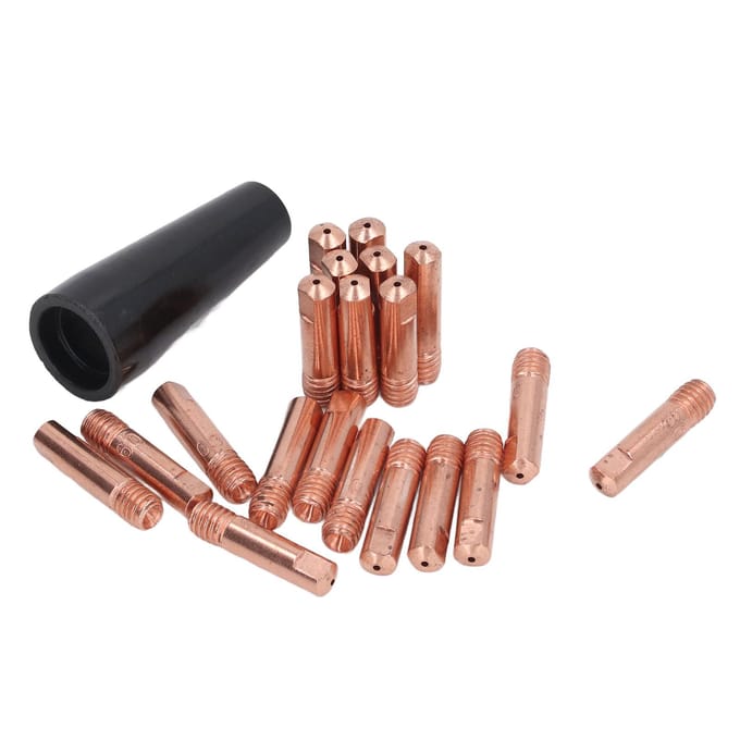 20 PCS Buses de Pistolet de Soudure Buses Conductrices en Cuivre Buses Sans Gaz à Auto-Protection de Rechange