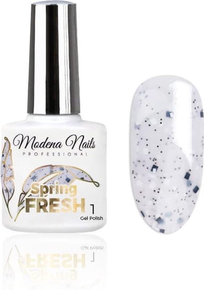 Modena Nails UV/LED Gellak – Spring Fresh #01 - Wit - Glanzend - Gel nagellak - Gel nagellak