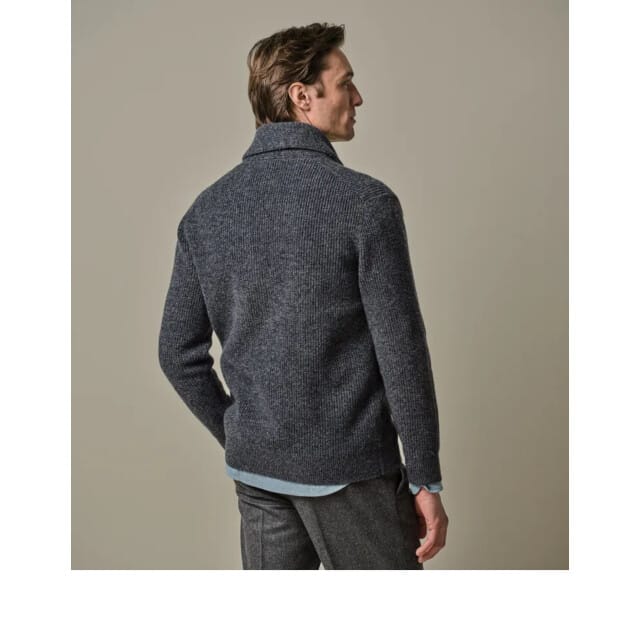 Profuomo  Lange Mouw Overhemden Donkerblauw Ppwj30032