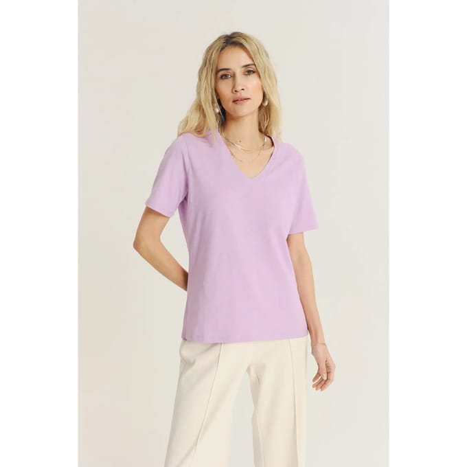 Dames-T-shirt met V-hals Greenpoint Regular March