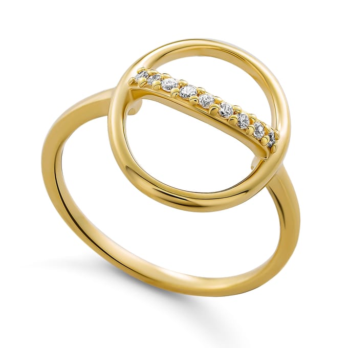 Orphelia 'Amaliada' Dames 925 Sterling Zilveren Ring - Goud ZR-7572