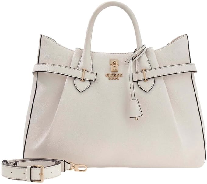 GUESS handtas schoudertas Yesba Girlfriend Satchel Bag Cream White crème