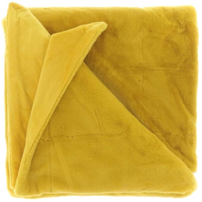 Unique Living | Plaid Klaas 150x200cm bamboo yellow