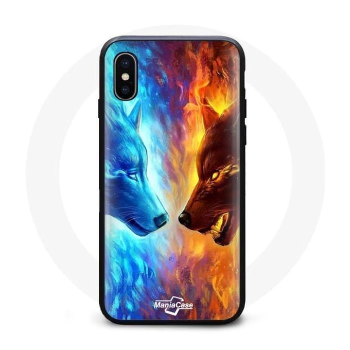 Coque Iphone XS max good vs evil wolf