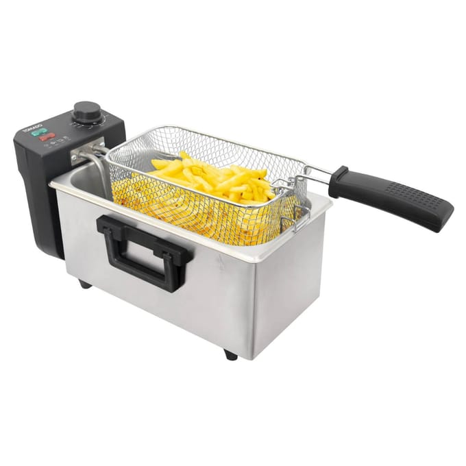 Tomado TDF3000S - Frituurpan – 3 liter inhoud - Koude zone friteuse - 2000 watt – RVS