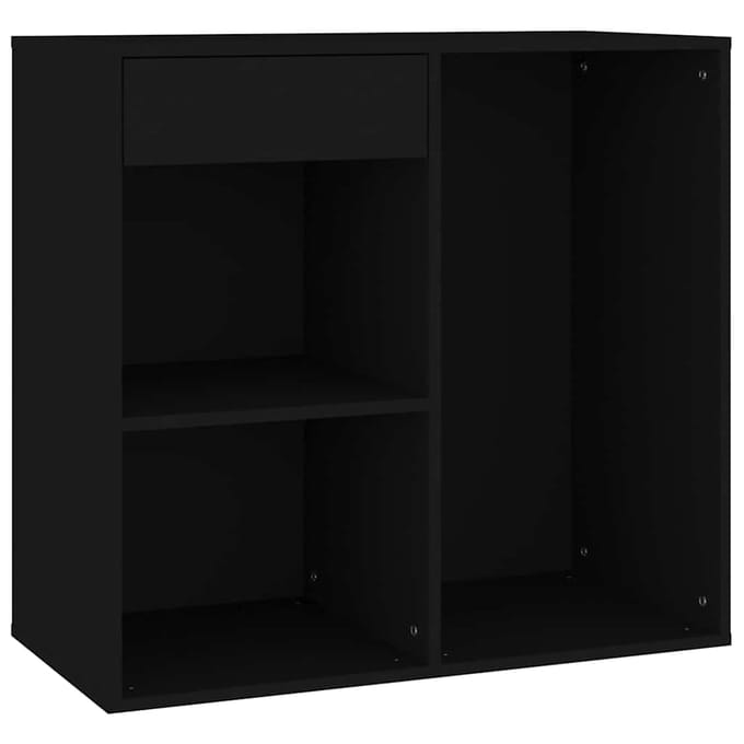 vidaXL - Cosmeticakast - 80x40x75 - cm - bewerkt - hout - zwart