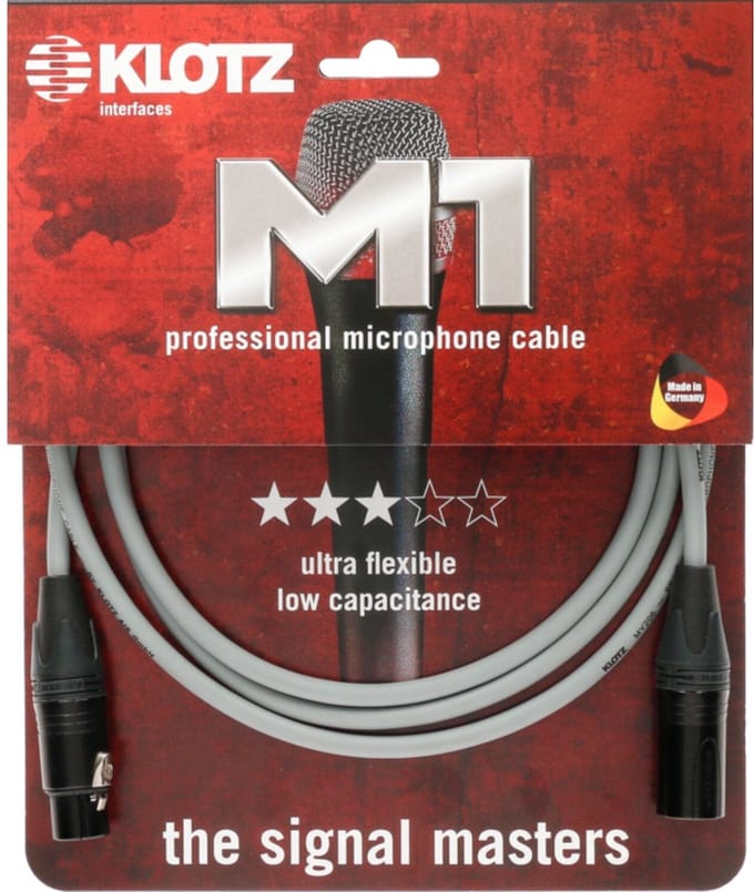 Klotz M1FM6N0200 Microfoonkabel grauw 2 m - Microfoonkabel