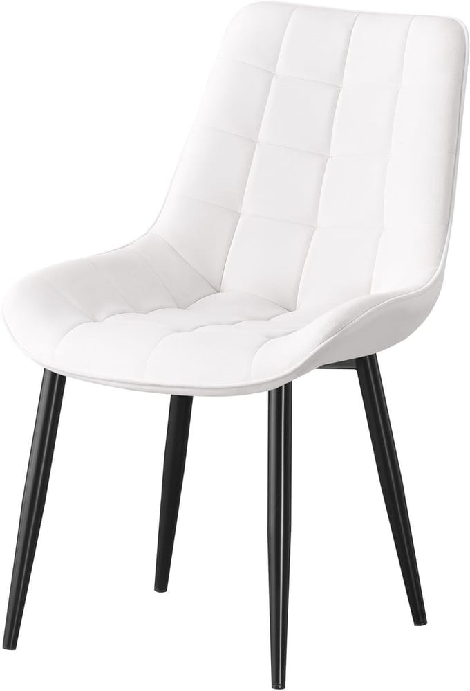 Luxury4Home MALMO Serie - Eetkamerstoel - Ecru Velours - Gestoffeerd - Modern Design