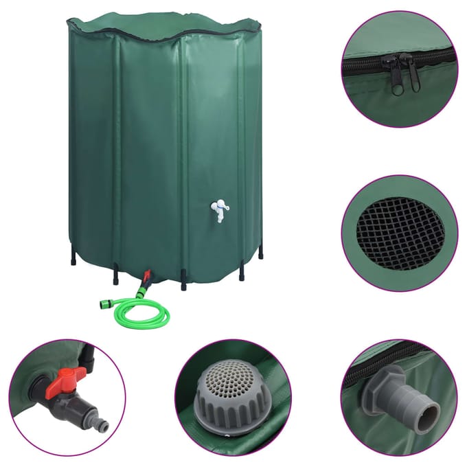 vidaXL - Regenton - inklapbaar - met - tap - 1000 - L