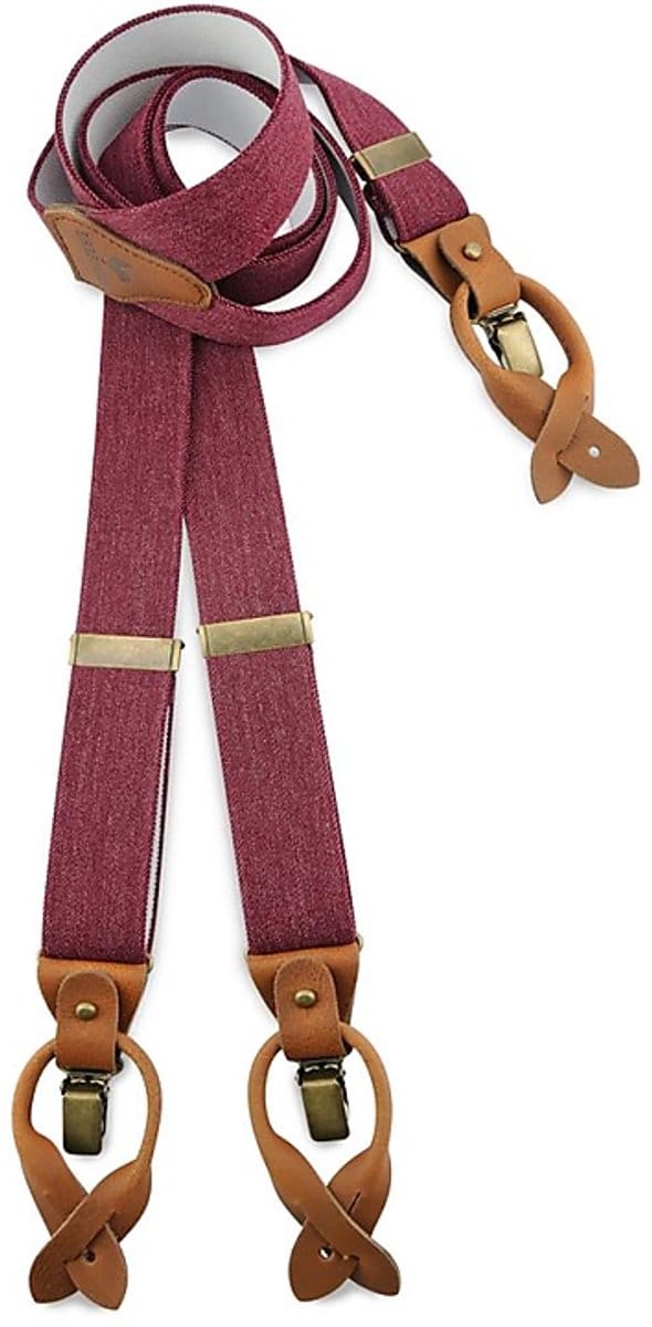 Sir Redman - Bretels - bretels Denim Urban bordeaux - bordeauxrood