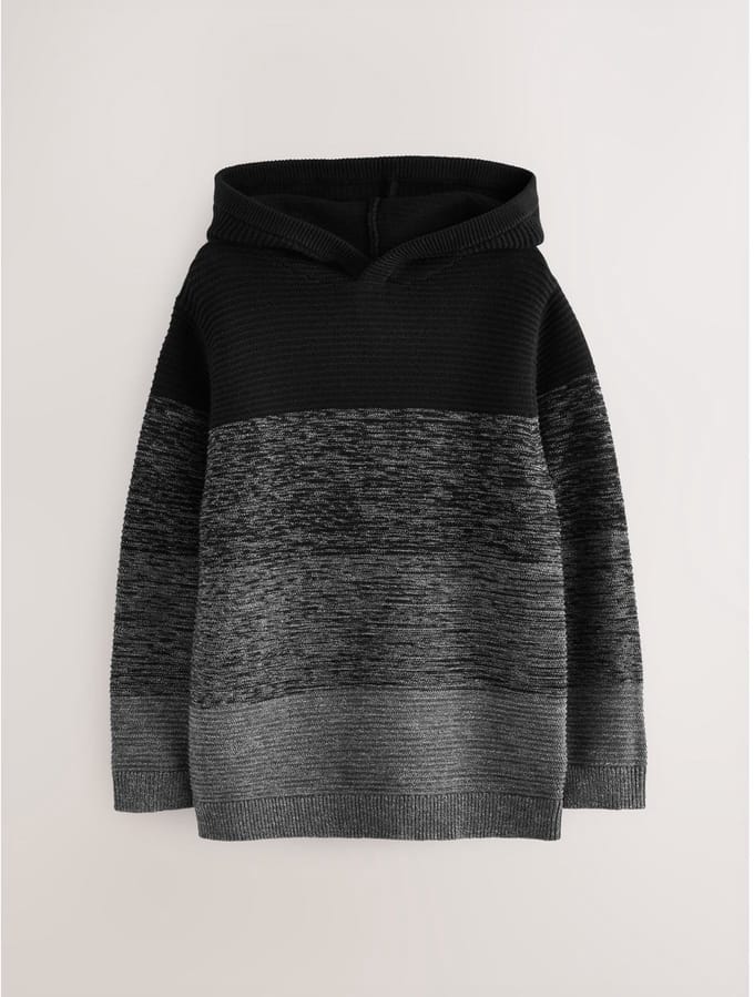Next - Jongens - Gebreide hoody - Zwart