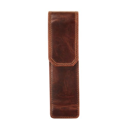 Pennenetui Maverick The Original 2delig leer bruin | 1 doos