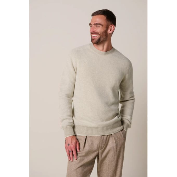 Profuomo Ppxj30015b pullover crew neck raw white
