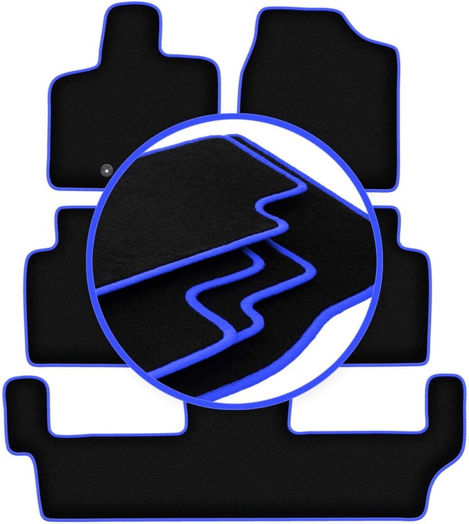 CARLUX-BLUE automatten voor: Chrysler Voyager V FL 7-zitter (2011-2016)