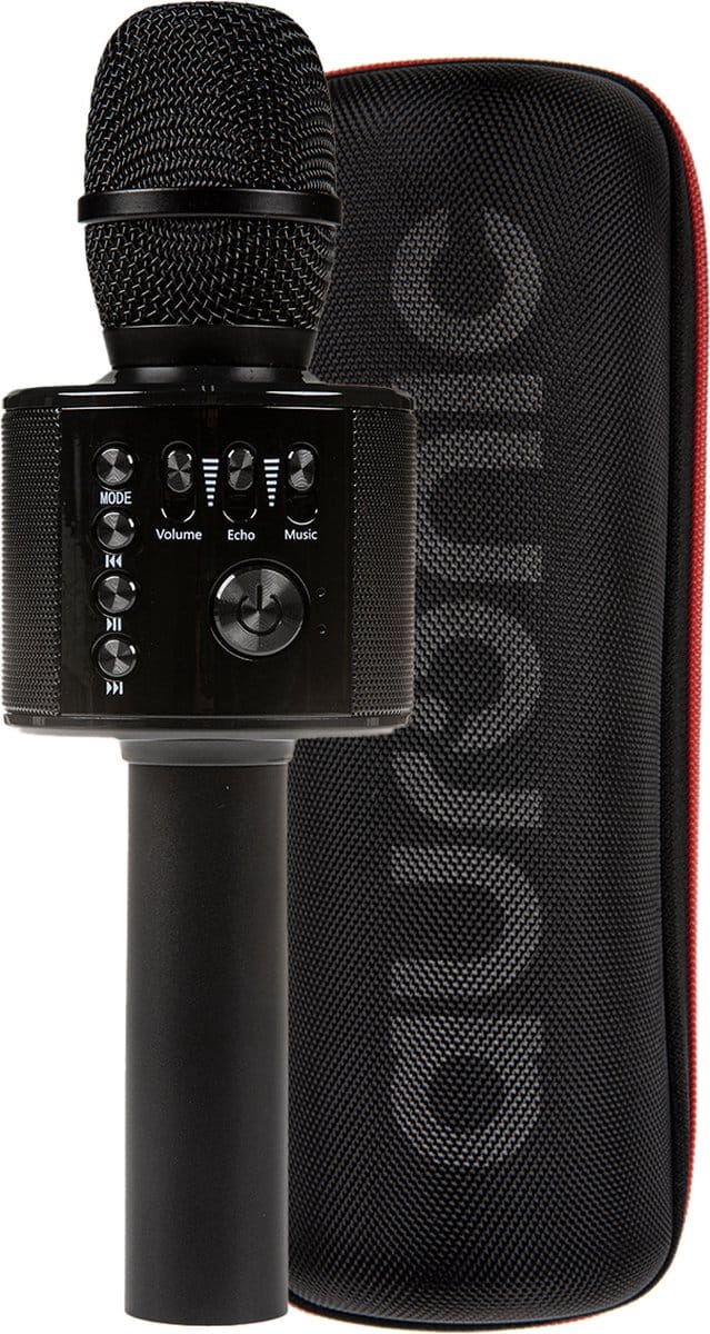 Auronic Karaoke Microfoon - Voor Kinderen en Volwassenen - Bluetooth - Draadloos - met Speaker - Zwart