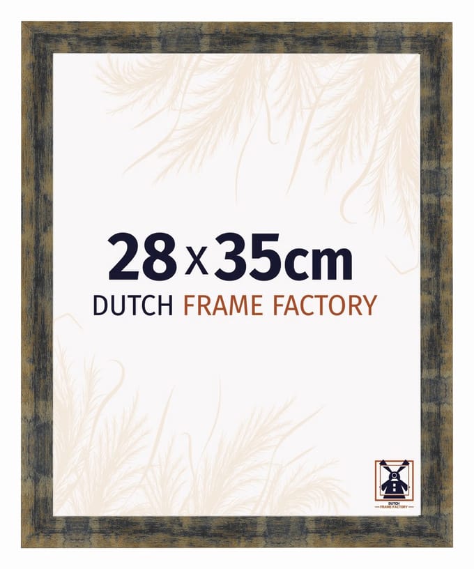 Fotolijst 28x35 cm - MDF - Blauw Goud Gemeleerd - Praag