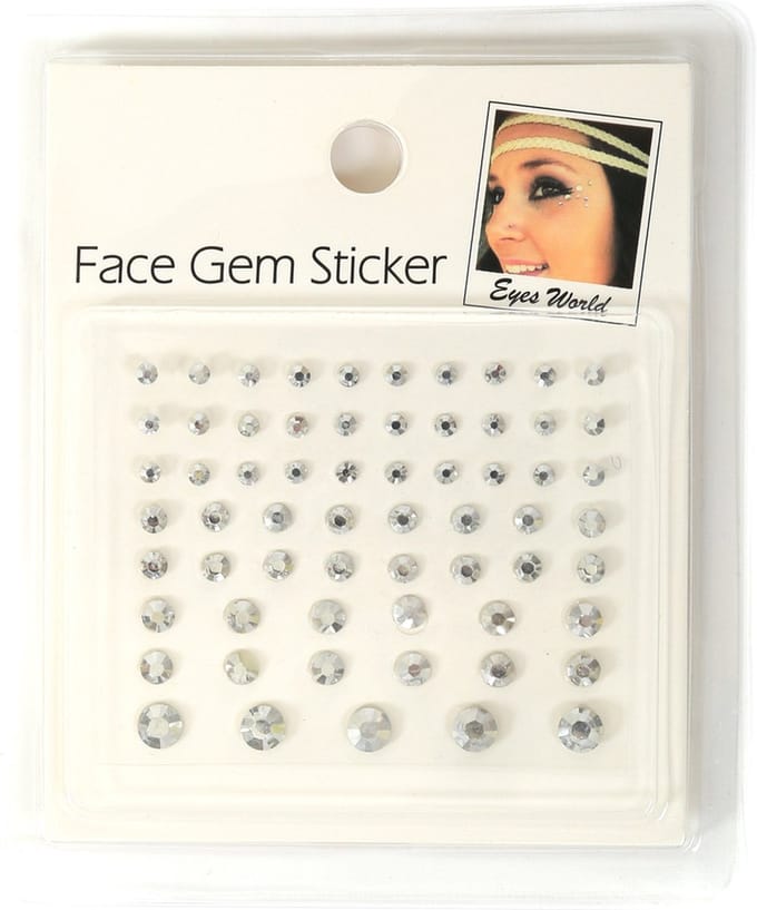Gezichtsteentjes - Glitters - Face & Body Opplak Steentjes - Zilver
