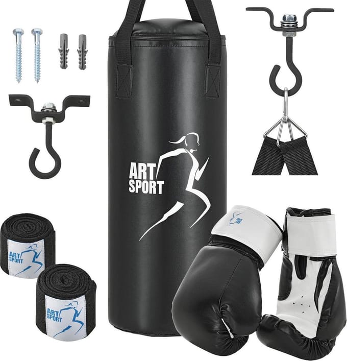 Bokszak set - 10kg - synthetisch leer