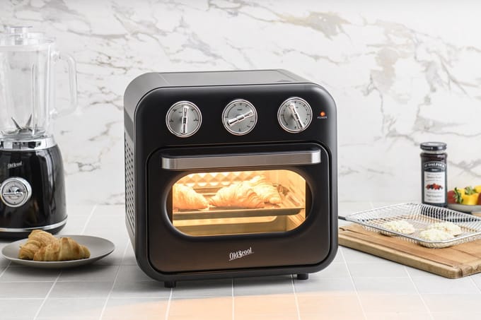 Oven - Grill - Mini - Zwart - Retro - OldScool