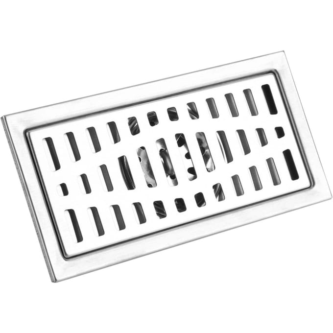 20x10cm Rechthoekige Roestvrijstalen Vloerafvoer Badkamer Douche Keuken Afvalrooster gray