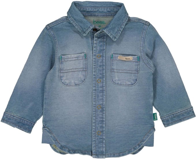 B.E.S.S. Baby jogg denim Stone Washed Blouse blauw maat 86