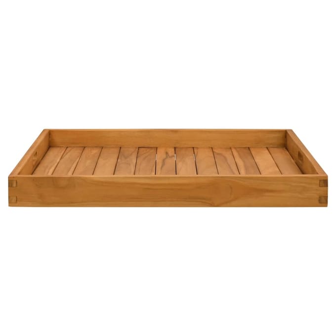 vidaXL - Dienblad - 70x70 - cm - massief - teakhout