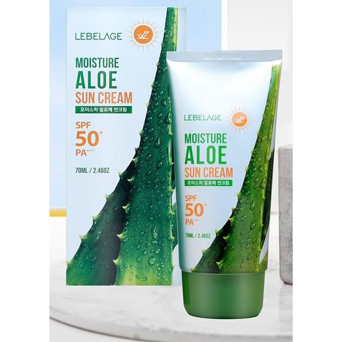 Lebelage Crème Visage Spf 50+ Hydratante Aloe Solaire