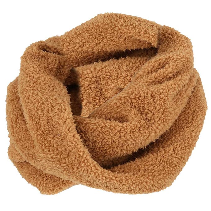 Sarlini - Colsjaal dames - Teddy Wol - Camel - One Size