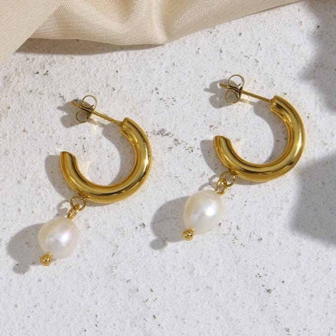 Hoepeloorbellen met Parel – Subtiele Elegantie | Twinolo