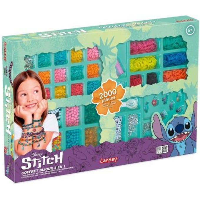 Stitch sieraden set 4 in 1 - Disney juwelenkoffer knutselset.