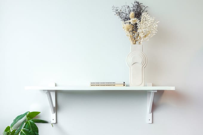 Wovar Houten Plankdrager 20 x 25 cm Wit | Per Stuk