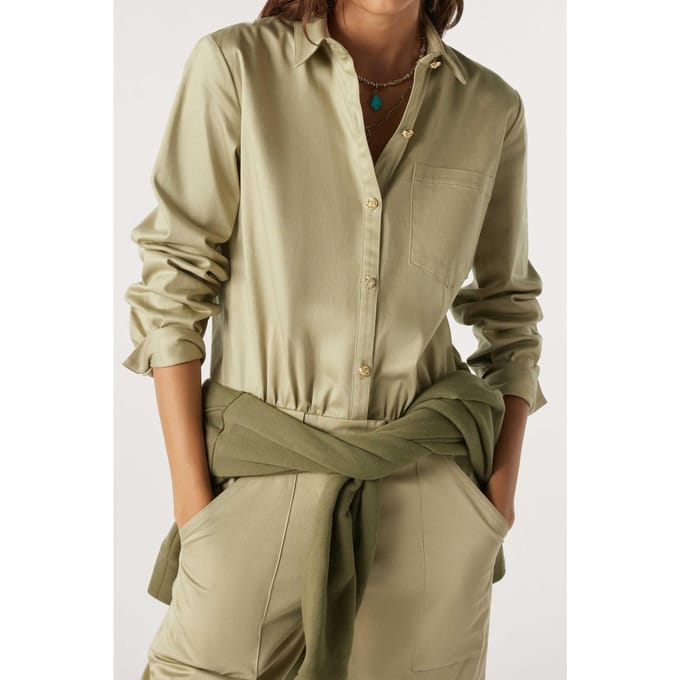 BA&SH Combinaison Austra Kaki Maat: 42 | Jumpsuits Outlet | Dames | Bruin