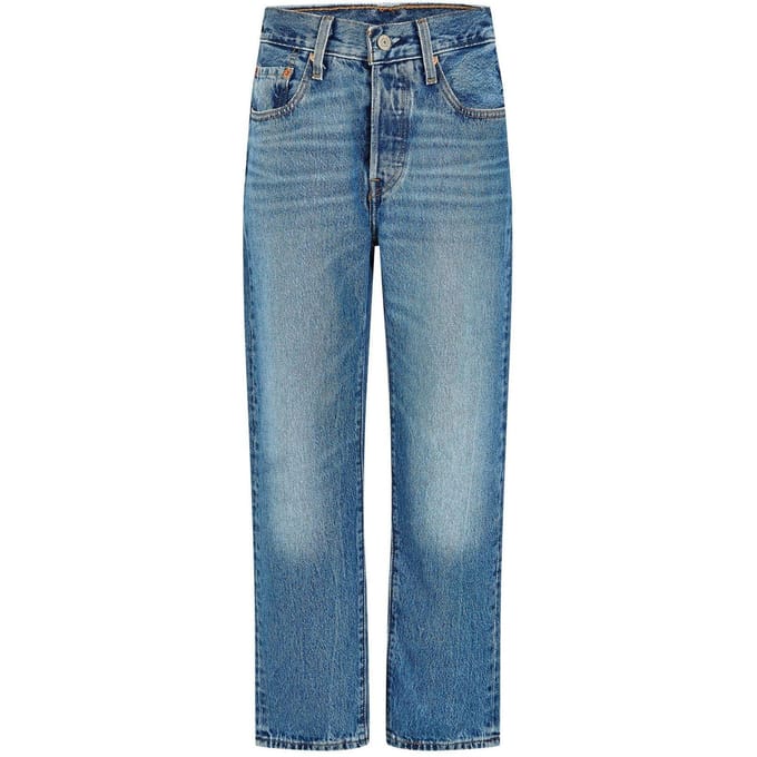 Levis Damesjeans 501 met rechte pijpen en enkellengte (Moet van mij zijn)