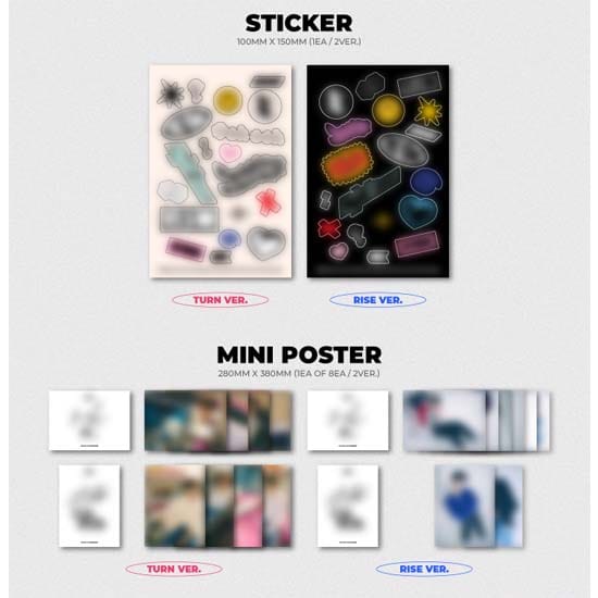 8TURN Het 1e Mini Album '8TURNRISE' Random Ver black