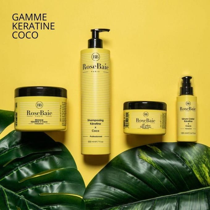 Masque - ROSEBAIE - Kératine x Coco - 500 ml - Sans sulfates - Sans parabens