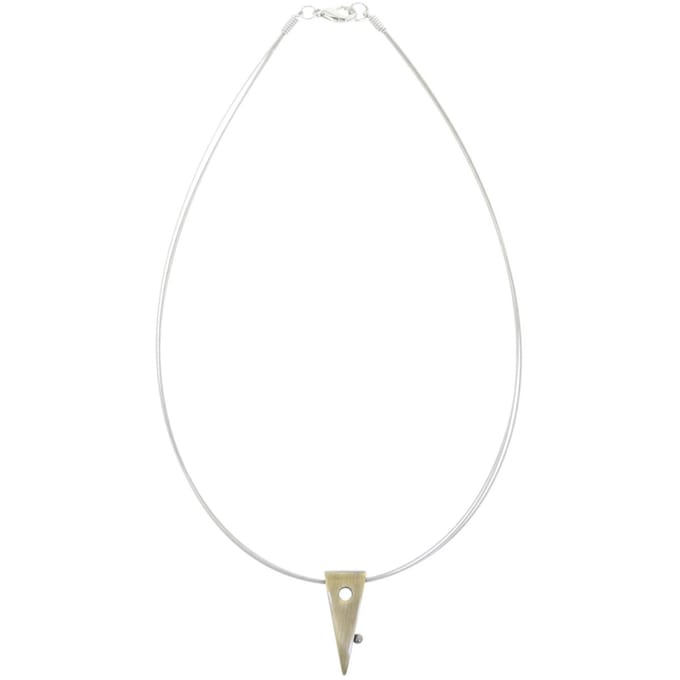 Behave – Ketting dames – staaldraad 41 cm – geometrisch design