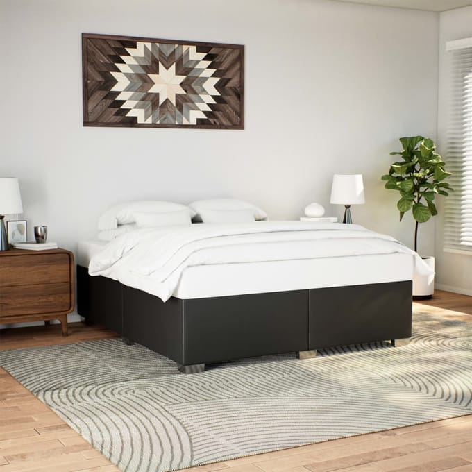 vidaXL - Bedframe - kunstleer - zwart - 180x200 - cm