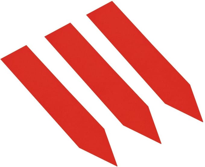 CombiCraft PVC Steeketiketten 60 x 13 mm Rood - 100 stuks