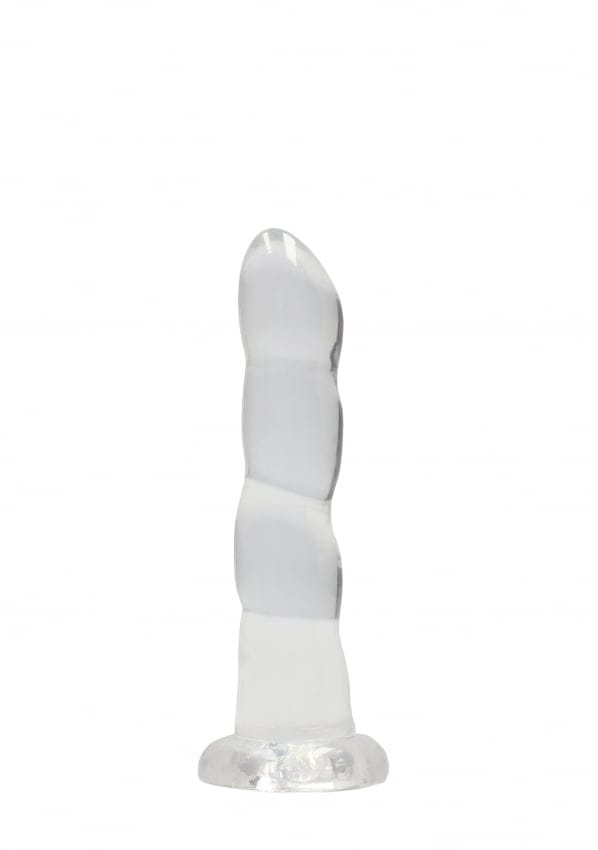 RealRock by Shots Niet-realistische dildo met zuignap - 7 / 17 cm - Transparant