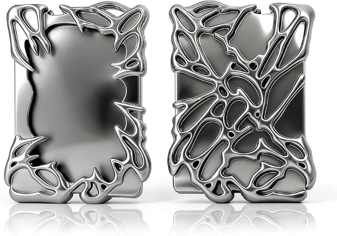 Fotokaarthouder - ID-kaarthouder - Kaarten Presenteren - Onregelmatig Frame - 12 x 8 x 1 cm - Paars