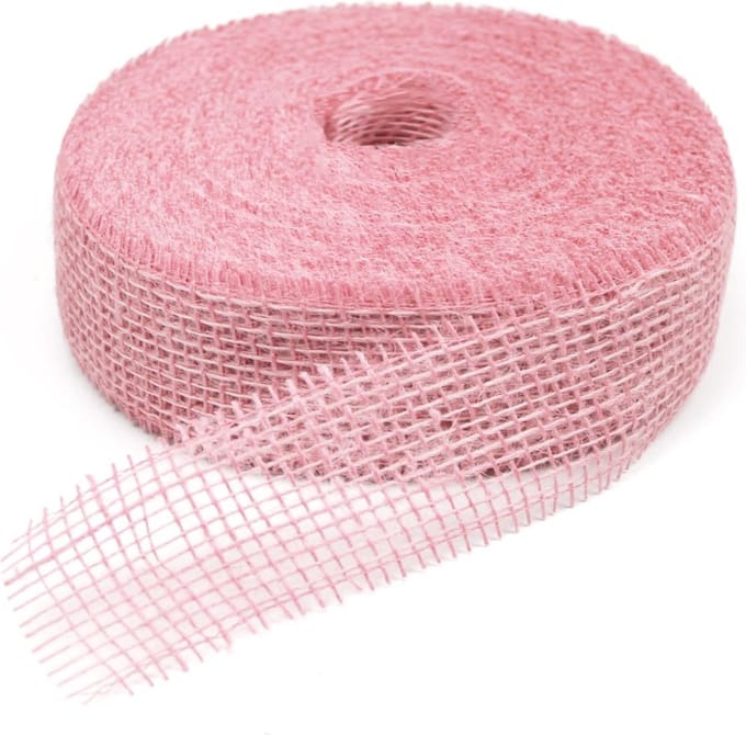 Jute Cadeaulint Cadeauband 5cm Roze