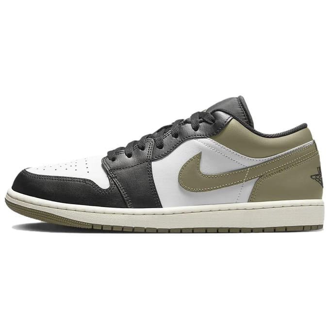 Jordan 1 Low Black Toe Medium Olive 47.5