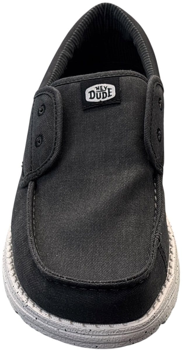 HEYDUDE - Wally Cru Stretch Canvas Heren Loafers Black/Black - Maat 44