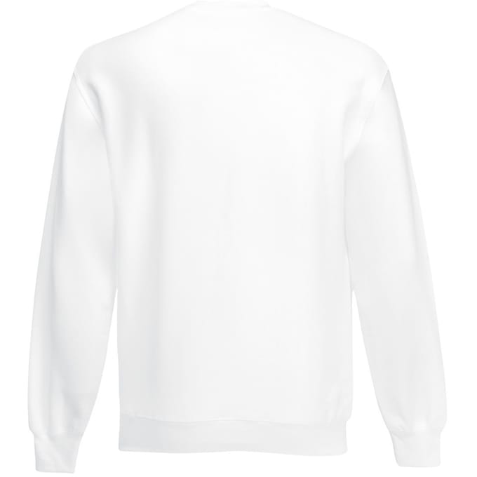 Fruit Of The Loom Heren Set-In Belcoro® garen Sweatshirt (Wit)